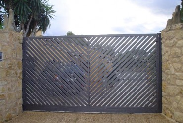 Puerta exterior parcela métalica
